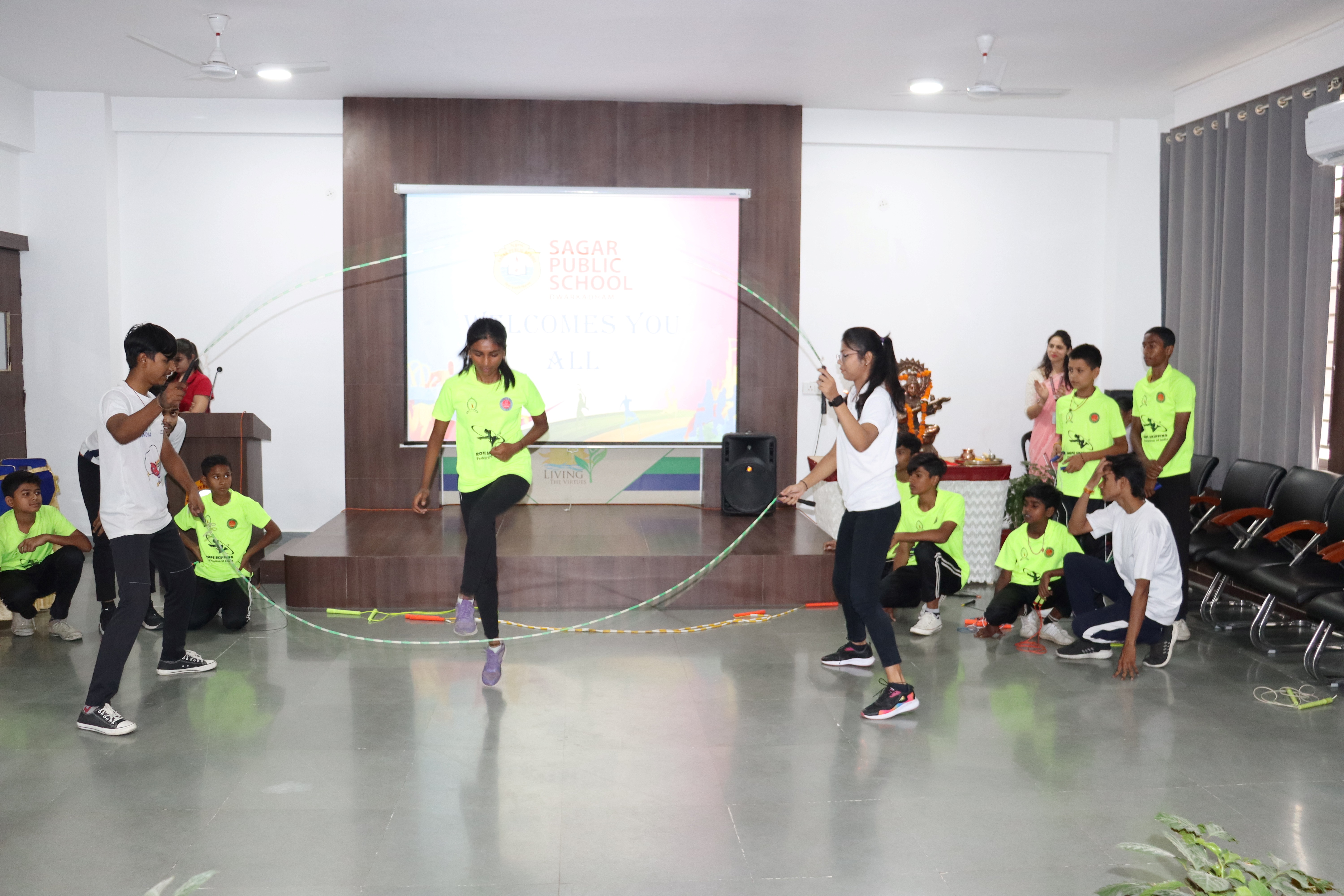 Rope skipping Association MP conducted Rope Skipping workshop @ SPS Dwarka Dham 